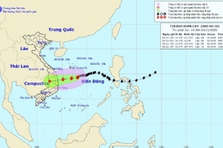 Bão số 10 thành áp thấp nhiệt đới, đi vào Quảng Ngãi đến Khánh Hòa