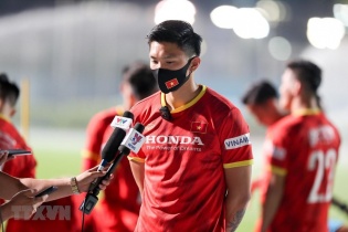 Văn Hậu đã hồi phục chấn thương và có thể đá từ trận gặp Indonesia