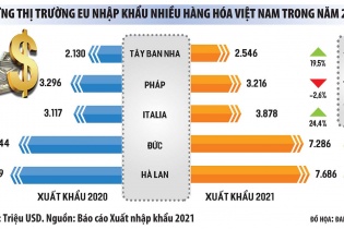 Tận dụng tốt EVFTA, xuất siêu sang EU lập kỷ lục