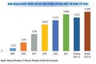 Xuất khẩu gỗ và sản phẩm gỗ có thể vượt xa kỷ lục cũ