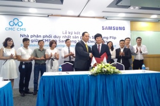 CMS trở thành nhà phân phối duy nhất bảng tương tác Samsung Flip tại Việt Nam