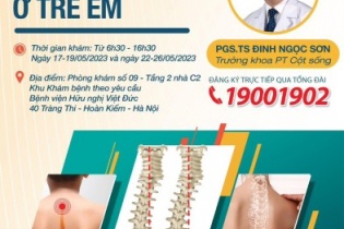 Bệnh viện Hữu nghị Việt Đức khám, tư vấn miễn phí bệnh lý vẹo cột sống ở trẻ em