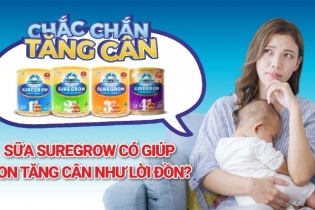 Sữa Suregrow có giúp tăng cân hiệu quả cho bé như giới thiệu