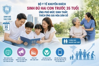 Bộ Y tế khuyến khích sinh đủ hai con trước 35 tuổi để ứng phó mức sinh thấp