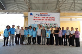 BIWASE chung tay hỗ trợ bò giống giúp người dân Vĩnh Long khôi phục sinh kế