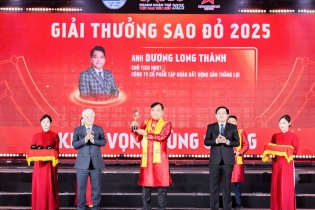 Ông Dương Long Thành: Nhà sáng lập, Chủ tịch HĐQT Tập đoàn Bất động sản Thắng Lợi là Doanh nhân Sao Đỏ 2025 