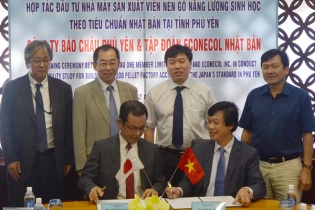 Bảo Châu (Phú Yên) hợp tác với Econecol (Nhật Bản) lĩnh vực viên nén gỗ năng lượng