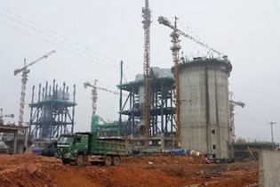 Nhà máy xi măng Sông Lam tăng tốc thi công