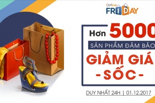 Miễn 100% phí chuyển phát trong ngày mua sắm trực tuyến - Online Friday 2017