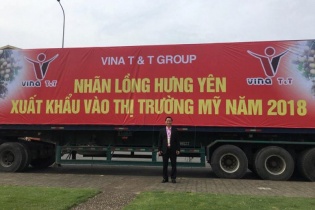 Vina T&T Group tiếp tục đưa nhãn lồng Hưng Yên sang Mỹ 