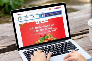 Vải thiểu Thanh Hà lên sàn Lazada
