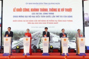 Quảng Ngãi: Khởi công 2 dự án Hạ tầng giao thông và môi trường 1.350 tỷ đồng