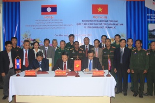 Quảng Trị và hai tỉnh Savannakhet, Salavan (Lào ) đã hoàn thành nhiệm vụ xây dựng mốc biên giới trên thực địa