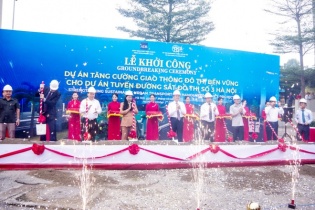 Hà Nội khởi công dự án gần 55 triệu USD tăng cường cho đường sắt đô thị Nhổn - Ga Hà Nội 