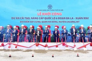 Hà Nội khởi công dự án mở rộng Quốc lộ 6 đoạn Ba La - Xuân Mai