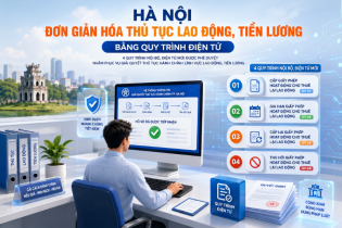 Hà Nội đơn giản hóa thủ tục lao động, tiền lương bằng quy trình điện tử