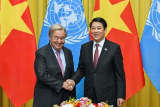 Chủ tịch nước Lương Cường hội đàm với Tổng Thư ký Liên hợp quốc