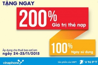 Khách hàng "mắc lỡm" với khuyến mại 200% thẻ cào của Vinaphone 