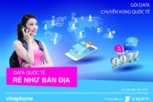 VinaPhone tiếp tục giảm 99,7% cước Data Roaming đến 6 nước Châu Á