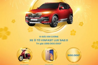 Nạp thẻ, thanh toán cước MobiFone có cơ hội nhận Vinfast Lux SA2.0
