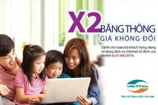 Sốc: Viettel nhân đôi băng thông Internet, giá không đổi
