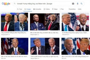 Ông Donald Trump thắng ông Joe Biden trên...Google