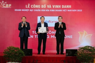 MobiFone là “Doanh nghiệp đạt chuẩn văn hóa kinh doanh Việt Nam” năm 2023