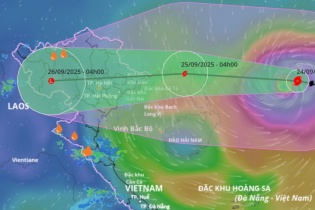 Bão Ragasa đang hướng về Quảng Ninh - Hải Phòng, cường độ cấp 9, giật cấp 11
