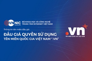 Tiếp tục đấu giá 76 tên miền “.vn” ngắn, đẹp, dễ nhớ