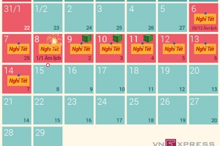Lịch nghỉ Tết Bính Thân 2016: Chốt phương án nghỉ Tết 9 ngày