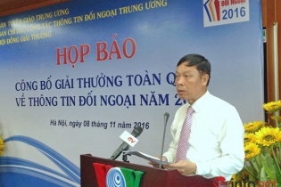 Giải thưởng toàn quốc về thông tin đối ngoại năm 2016 có thêm lĩnh vực sách