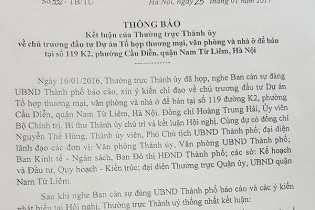 Dự án tại phường Cầu Diễn của Xuân Hòa đủ giấy phép để triển khai theo quy định