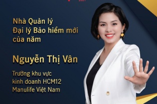 Đại lý Manulife Việt Nam được vinh danh “Nhà quản lý đại lý bảo hiểm mới của năm”