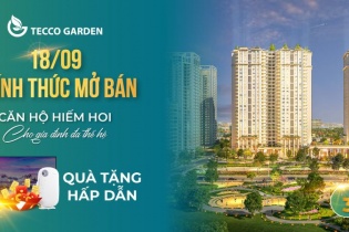 Tecco Garden mở bán chính thức “biệt thự tầng không” 4 phòng chỉ với 950 triệu