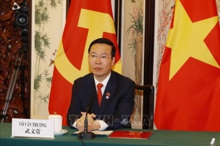 Đồng chí Võ Văn Thưởng hội đàm trực tuyến với Bí thư Ban Bí thư Đảng Cộng sản Trung Quốc