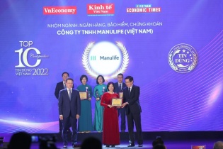 Bảo hiểm sức khỏe của Manulife được vinh danh tại giải thưởng "Tin dùng Việt Nam 2022"