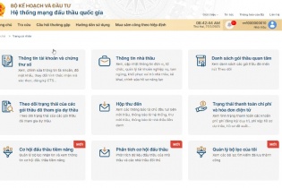Hệ thống mạng đấu thầu quốc gia triển khai chức năng mới