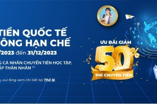Eximbank giảm 50% phí với chương trình "Chuyển tiền quốc tế - ưu đãi không hạn chế”