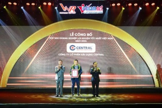 Tổng thầu xây dựng Central được vinh danh trong Bảng xếp hạng PROFIT500