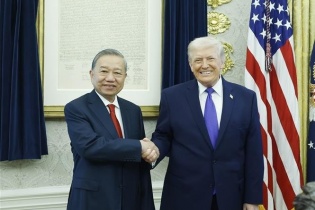 Tổng Bí thư Tô Lâm gặp Tổng thống Hoa Kỳ Donald Trump tại Nhà Trắng