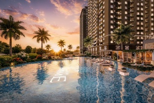 Sức hút từ căn hộ resort khu Nam TP.HCM trước cột mốc cất nóc