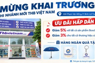 THB Việt Nam tưng bừng khai trương cửa hàng mới: Giảm đến 5% sản phẩm Bosch, quà tặng ngập tràn