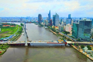 Cầu Thủ thiêm 2 hoàn thành lắp đặt dầm thép cuối cùng 