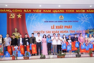 Hơn 5.000 công nhân có hoàn cảnh khó khăn tại Bình Dương được về quê đón Tết