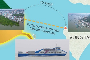 [Ảnh] Tuyến đường vượt biển Cần Giờ - Vũng Tàu: “Khớp nối chiến lược” mở đường ra biển