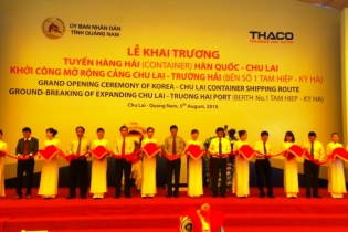 Lần đầu tiên cảng Chu Lai - Trường Hải đón tàu vận tải quốc tế 