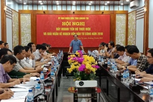 Quảng Trị: Đẩy nhanh tiến độ thực hiện và giải ngân kế hoạch vốn đầu tư công năm 2018