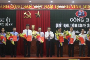 Quảng Bình công bố các quyết định, phân công, bổ nhiệm cán bộ chủ chốt
