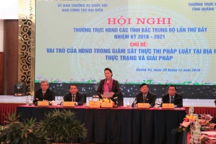 Chủ tịch Quốc hội Nguyễn Thị Kim Ngân dự hội nghị Thường trực HĐND các tỉnh Bắc Trung bộ lần thứ 7