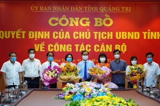 Quảng Bình, Quảng Trị điều động, bổ nhiệm một số lãnh đạo các sở, ngành